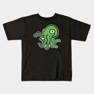 Cute Cthulhu - Green Kids T-Shirt